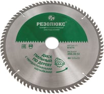 Пила дисковая по дереву с твердосплавными пластинами BK8 250x30-32 мм, 80Т Резолюкс 61670