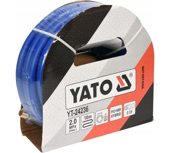 Шланг спиральный гибридный 1/2", 10 м YATO YT-24236
