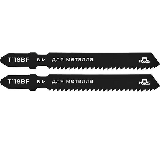 Пилка по металлу T118BF, Bimetal, 75 мм, 2 шт для лобзика MOS 40822М
