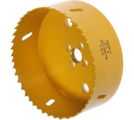 Коронка биметаллическая 114 мм, M16 с дополнительной фиксацией ТУНДРА 7351952