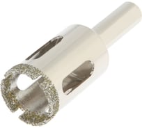 Сверло алмазное по стеклу и керамике, трехгранный хвостовик, 22x65 мм ТУНДРА 1935837