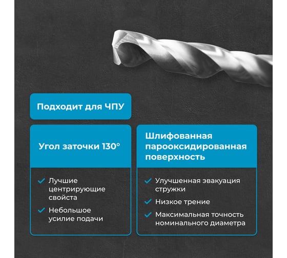 Сверло по металлу 10,2 мм, HSS-E Co 5, DIN338, тип VA NORGAU 010019362