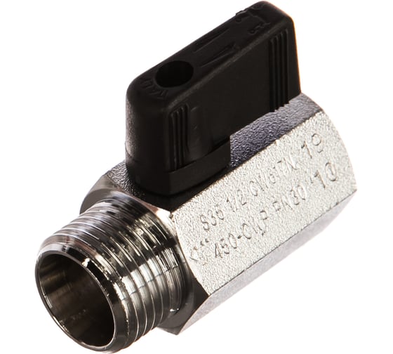 Шаровой кран RuB NAPOLI (S.35), 1/2" mini, DN10 PN30, ВР-НР, флажок S35DM0