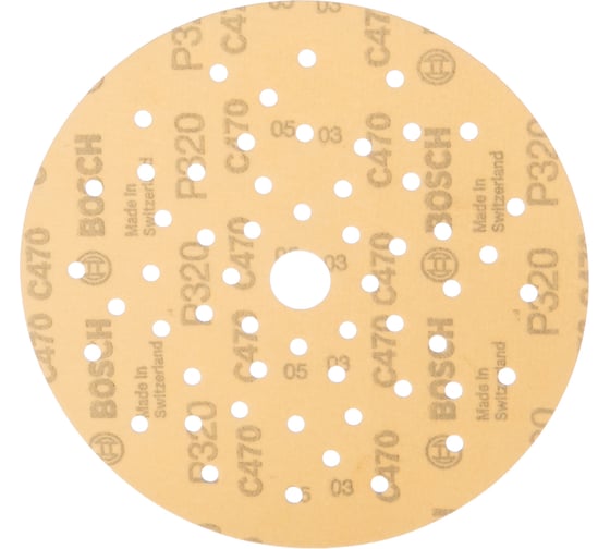 Круги шлифовальные по дереву и краске B.f.W+P Multihole (50 шт., 150 мм, K320) Bosch 2608621024