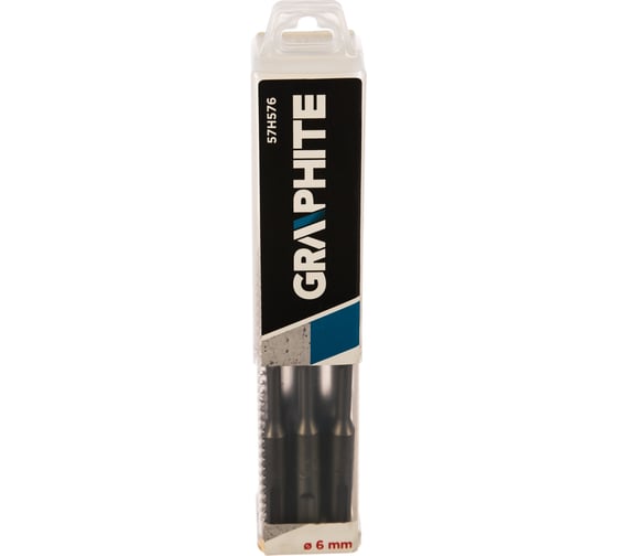 Бур по бетону S4 quatro (10 шт; 6х110х50 мм; SDS-Plus) GRAPHITE 57H576