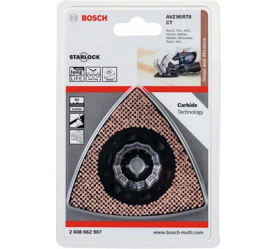 Шлифпластина AVZ 90 RT6 Carbide RIFF 90 мм Bosch 2608662907