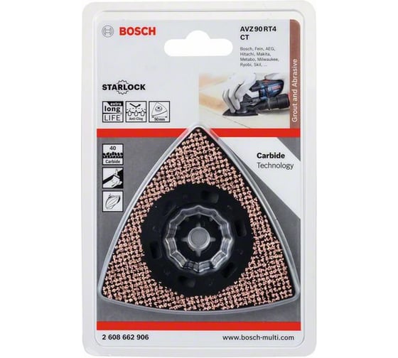 Шлифпластина AVZ 90 RT4 Carbide RIFF 90 мм Bosch 2608662906