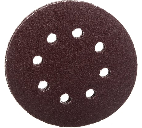Круг шлифовальный на липучке (10 шт; 125 мм; 8 отверстий; Р60) Калибр 00000001313