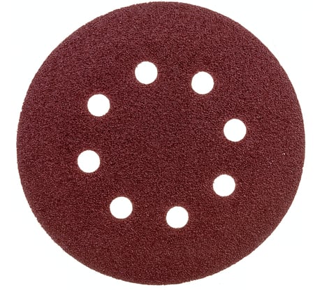 Круг шлифовальный на липучке (10 шт; 125 мм; 8 отверстий; Р80) Калибр 00000001314