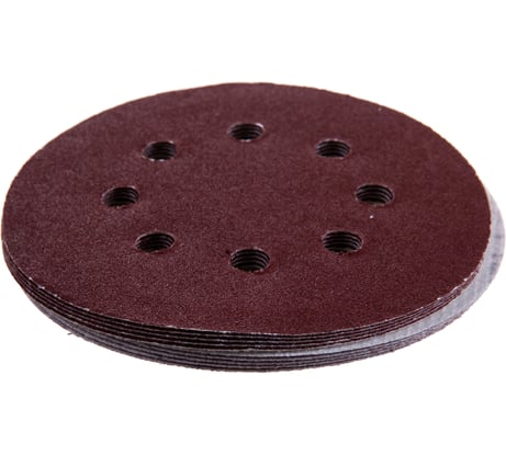 Круг шлифовальный на липучке (10 шт; 125 мм; 8 отверстий; Р120) Калибр 00000001316