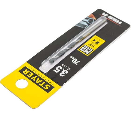 Сверло Professional по металлу HSS-R, (сталь М2, DIN 338, 3.5 мм) Stayer 29602-3.5