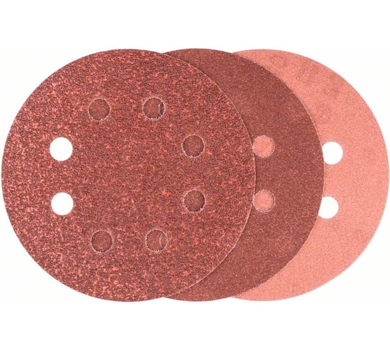 Листы шлифовальные 150 мм, зернистость 60/120/240 Bosch 2609256A35 1