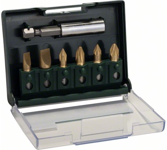 Биты 25 мм SL/PH/PZ+держатель TIN DIY Bosch 2609255985 1