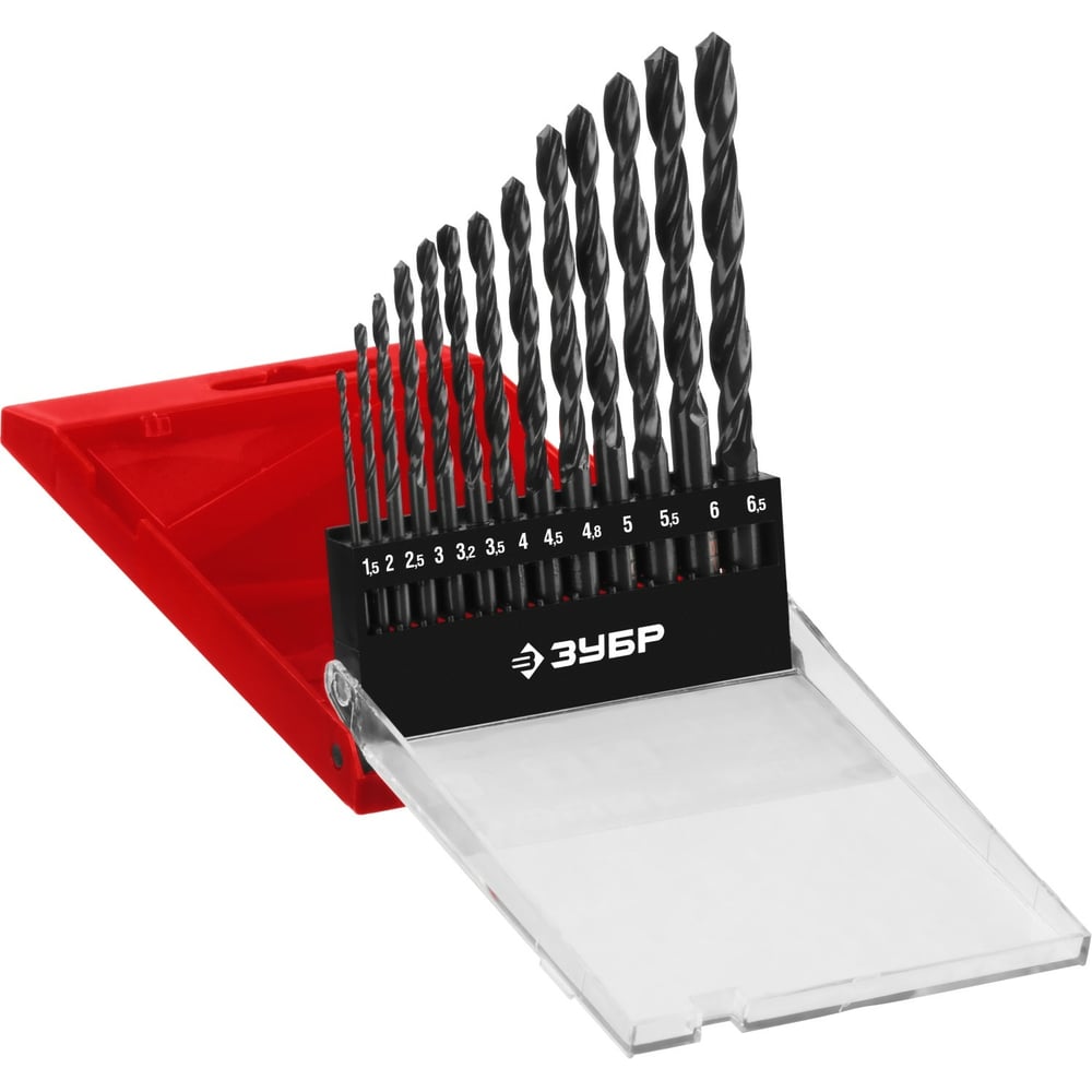 Набор сверл по металлу ЗУБР Мастер быстрорежущая сталь Р4М2, класс В ...
