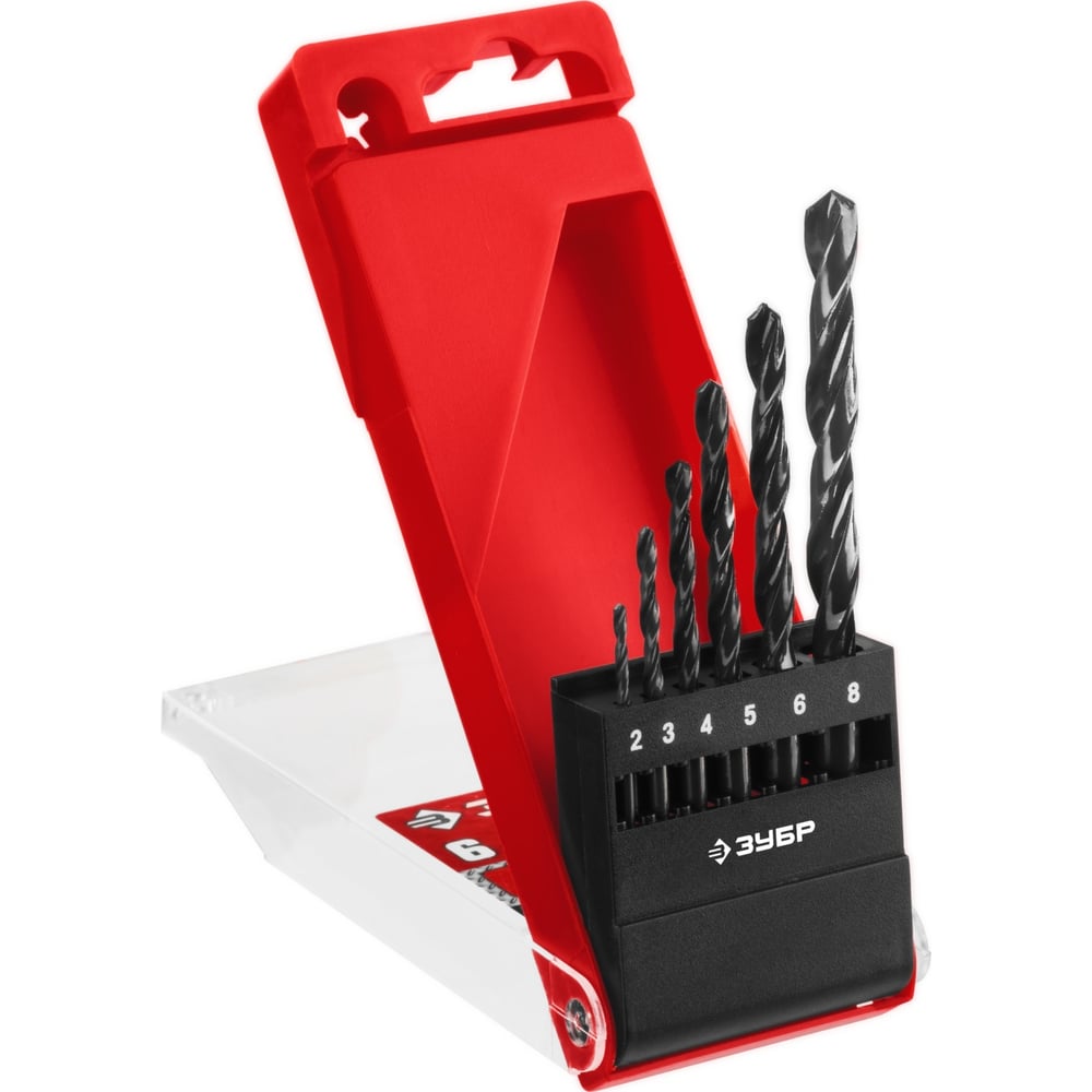 Набор сверл по металлу ЗУБР Мастер быстрорежущая сталь Р4М2, класс В, 6 ...