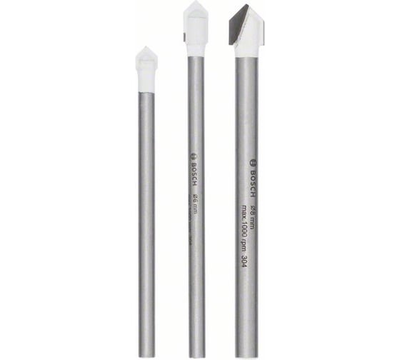 Набор сверл по стеклу и керамической плитке (5-8 мм, 3 шт.) DIY Bosch 2609255588 1