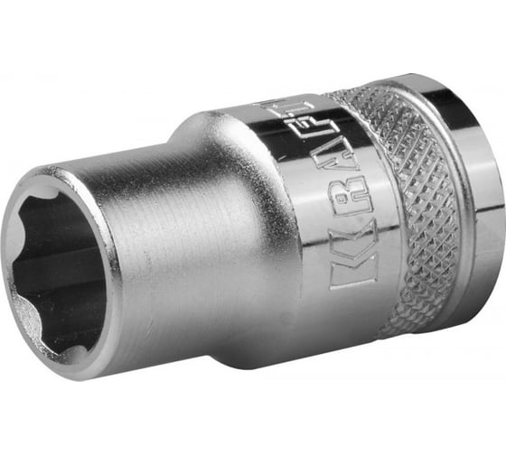 Головка торцевая "INDUSTRIE QUALITAT" (Cr-V, SUPER-LOCK, хромосатинированная, 1/2", 10 мм) Kraftool 27801-10_z01 1