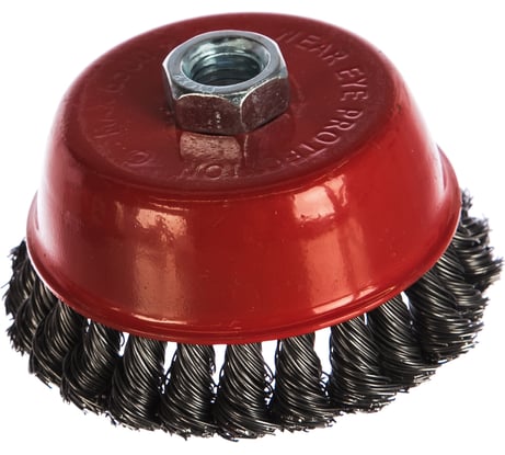 Щетка для МШУ чашка (100 мм, М14, крученая металлическая проволока) Калибр 00000041856