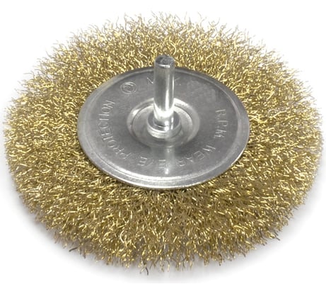 Щетка для дрели плоская (38 мм, латунированная проволока) Калибр 00000041848