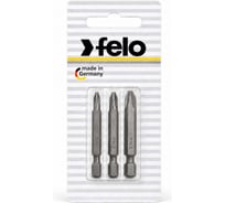 Бита крестовая PH 1/PH 2/PH 3, 50 мм, 3 шт. в блистере Felo 03293116
