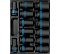 Набор ударных глубоких торцевых головок 3/4", ложемент, 14 шт. KING TONY 9-6414MP