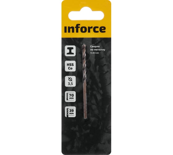 Сверло по металлу HSS-CO (3.5x70x39 мм) Inforce 11-01-430