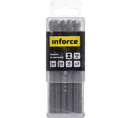 Сверло по металлу HSS-CO (10 шт/уп; 7x109x69 мм) Inforce 11-01-449