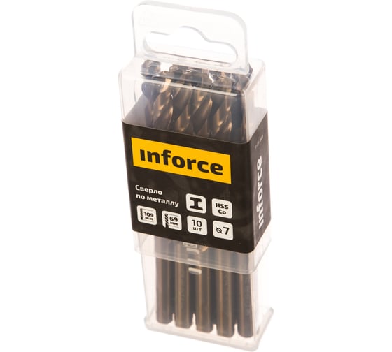 Сверло по металлу HSS-CO (10 шт/уп; 7x109x69 мм) Inforce 11-01-449