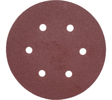 Круг шлифовальный на липучке, по дереву и металлу (6 отверстий, 150 мм, P120, 5 шт.) ELITECH 1820.099100