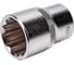 Головка торцевая 12 граней (20 мм; 1/2 Dr) KRAFT KT 700353 1