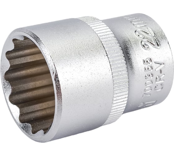 Головка торцевая 12 граней (22 мм; 1/2 Dr) KRAFT KT 700355 1