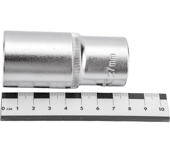 Головка торцевая глубокая 6 граней (27 мм; 1/2 Dr) KRAFT KT 700388