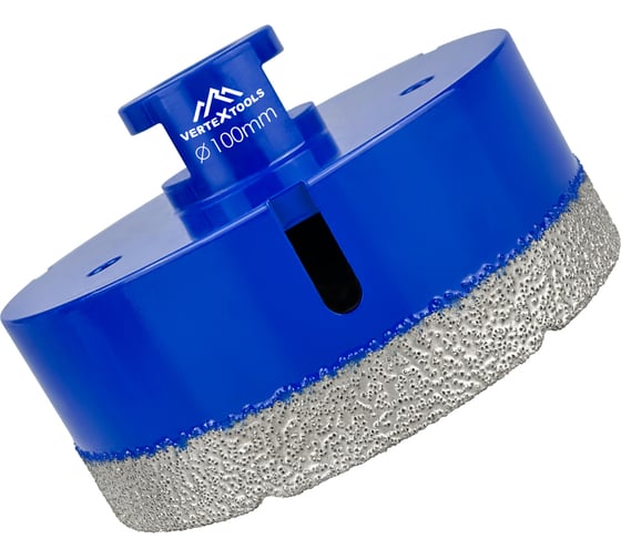 Коронка алмазная 100x35 мм для УШМ vertextools 333-100-35