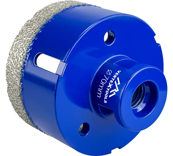 Коронка алмазная 70x35 мм для УШМ vertextools 333-70-35