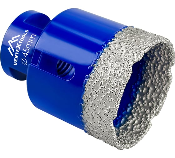 Коронка алмазная 45x35 мм для УШМ vertextools 333-45-35