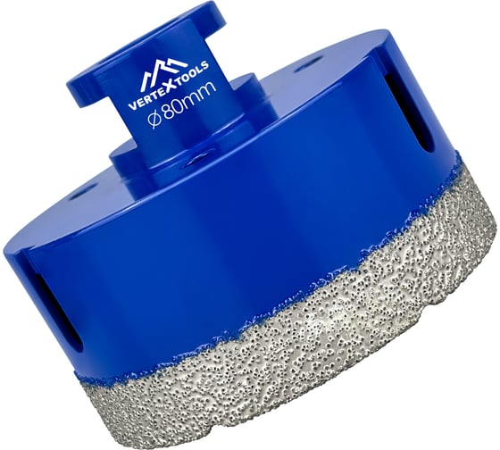 Коронка алмазная 80x35 мм для УШМ vertextools 333-80-35