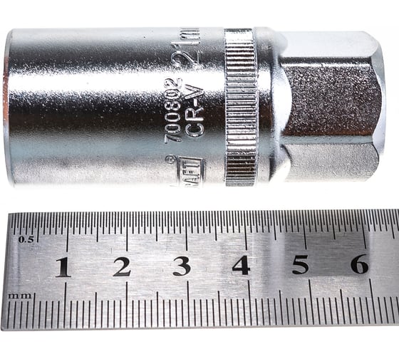 Головка торцевая глубокая свечная с магнитом (21 мм; 1/2 Dr) KRAFT KT 700802