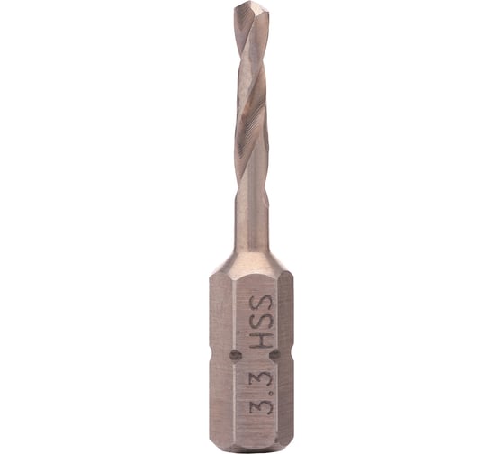 Сверло по металлу 3.3x40/18 мм, HSS-G, Hex-1/4 VOLKEL V67133
