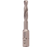 Сверло по металлу 4.5x46/24 мм, HSS-G, Hex-1/4 VOLKEL V67145