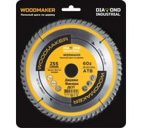 Диск пильный по дереву Woodmaker 255x30/25.4 мм, Z=60 ATB Diamond Industrial DIDD255Z60 29966018