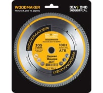 Диск пильный по дереву Woodmaker 305x30/25.4 мм, Z=100 ATB Diamond Industrial DIDD305Z100