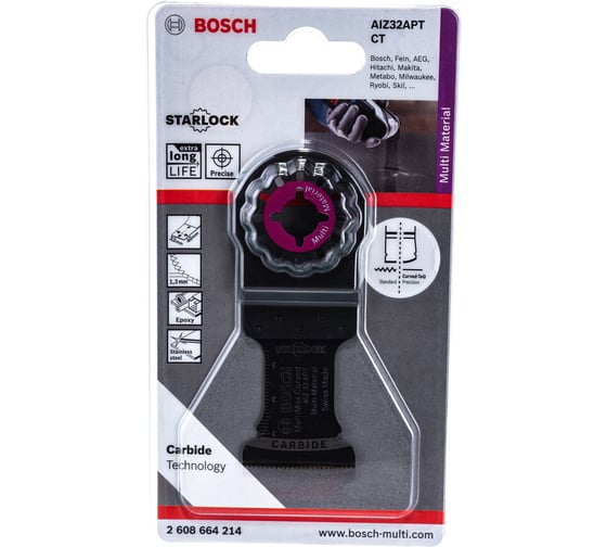 Погружное полотно Carbide AIZ 32 APT (32х40 мм) Bosch 2608664214
