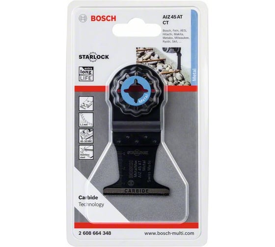 Погружное полотно Carbide AIZ 45 AT Metal (45х40 мм) Bosch 2608664348