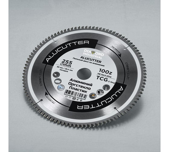 Диск пильный по алюминию, пластику Alucutter 255x30/25.4 мм, Z=100 TCG Diamond Industrial DIDA255Z100