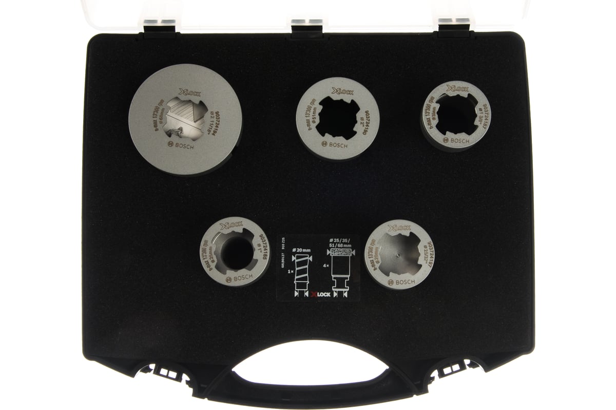 Набор алмазных коронок Dry Speed XLOCK (2568 мм; 5 шт.) Bosch