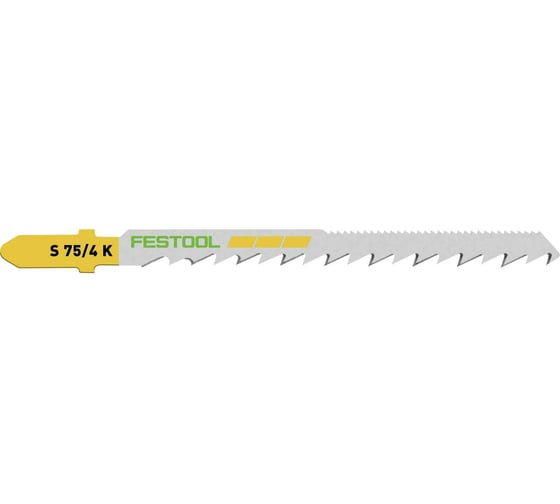 Пилки для лобзика S 75/4 K по дереву 5 шт. FESTOOL 204265