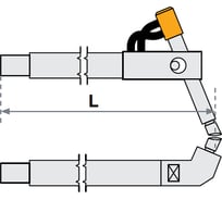 Плечо верхнее наклонное (22х125 мм) для аппаратов контактной сварки серии SG 4-6 FUBAG 38930