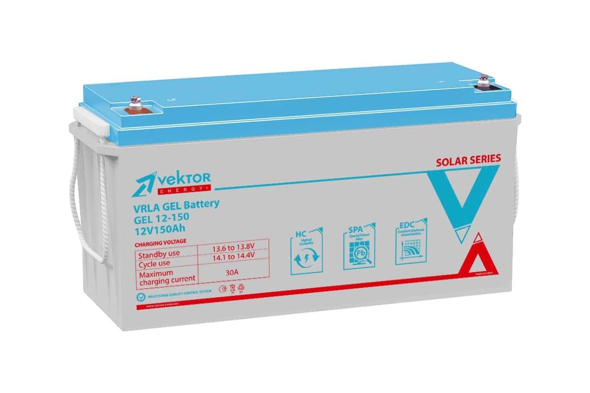 Аккумуляторная батарея GEL 12-150 Vektor Energy 51446 - выгодная цена ...