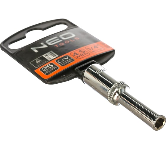 Головка торцевая 6-гранная длинная SUPERLOCK (4.5 мм; 1/4"DR) NEO Tools 08-236