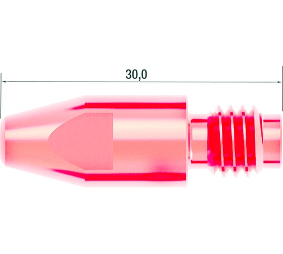 Наконечник контактный CuCrZr (10 шт; 0.8 мм; M8; 30 мм) FUBAG FB.CTM8.30-08L 1